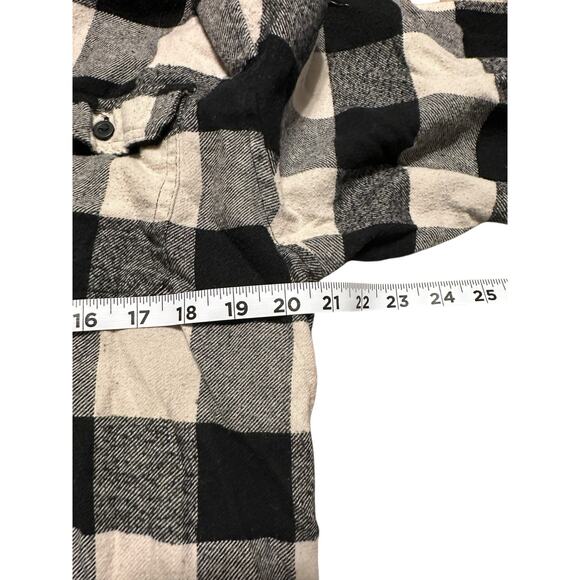 Burnside Black and White Flannel Button Down Men's Size XL - Picture 5 of 6